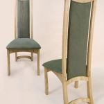 Dining chairs  - sycamore with stitched upholstery. £750 each